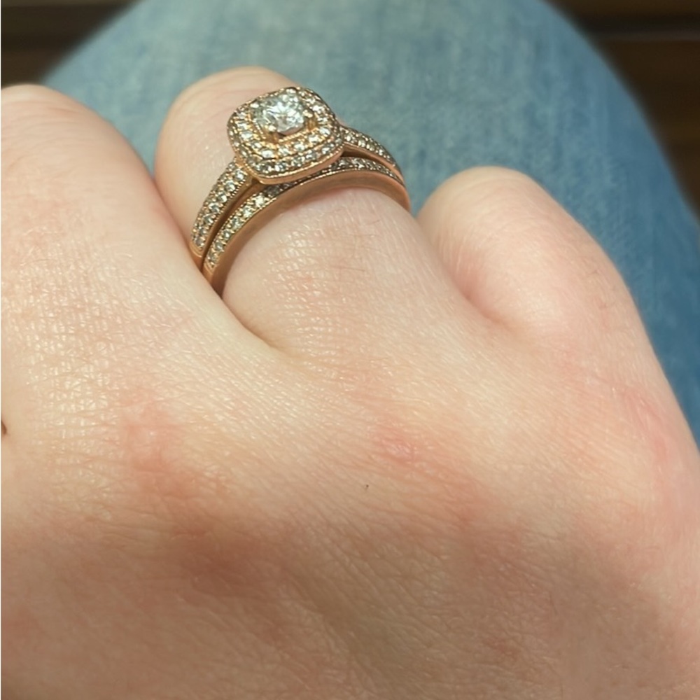 14 k rose gold ring size 7 - Picture 1 of 3